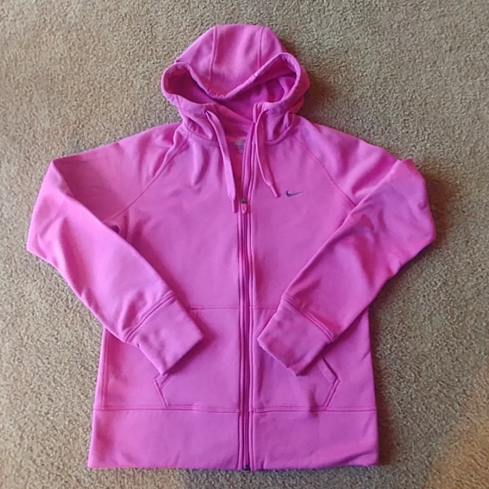 Nike Women's Pink Full-Zip Hoodie - Picture 3 of 8